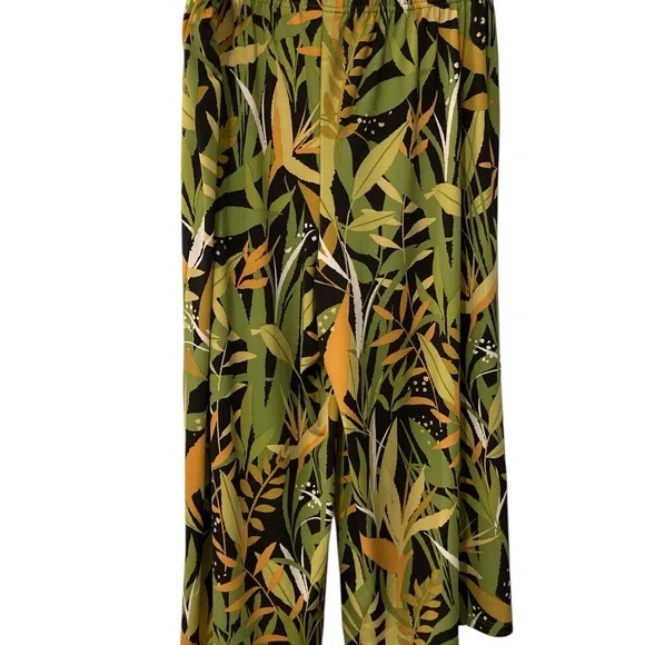 Bob Mackie wearable art large wide leg tropical pants - Picture 2 of 7